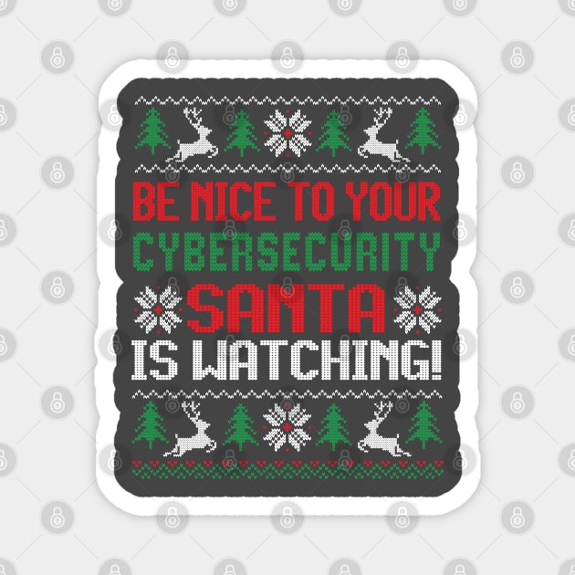 Cybersecurity Ugly Christmas Sweater, Shirts & Gifts Magnet by LillyDesigns