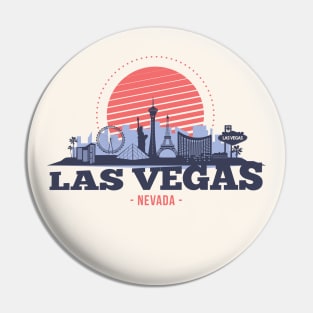 Retro Las Vegas, Nevada Skyline Pin