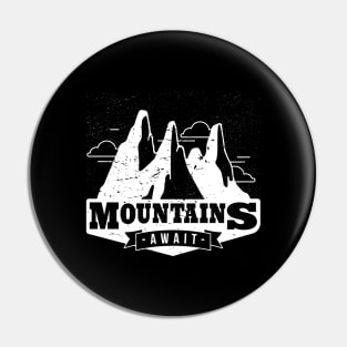 Vintage Mountains And Camping print - New Hampshire Pin