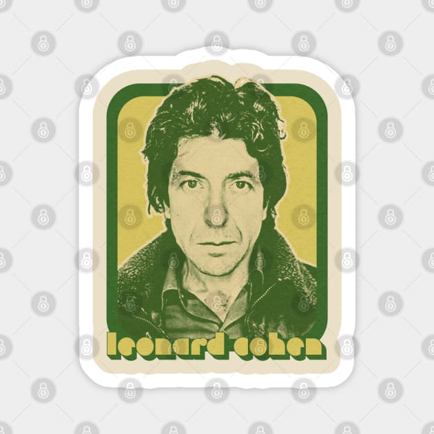 Leonard Cohen / Retro Style Fan Aesthetic Design Magnet by DankFutura