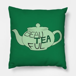 Green teapot Pillow