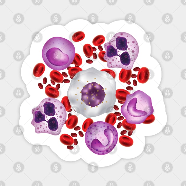 White Blood Cell Magnet by Pris25