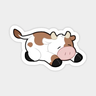 Sleepy Cow - Brown Magnet