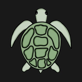 Cute And Adorable Sage Green Turtle T-Shirt