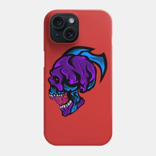 Skull Head Side Head Phone Case