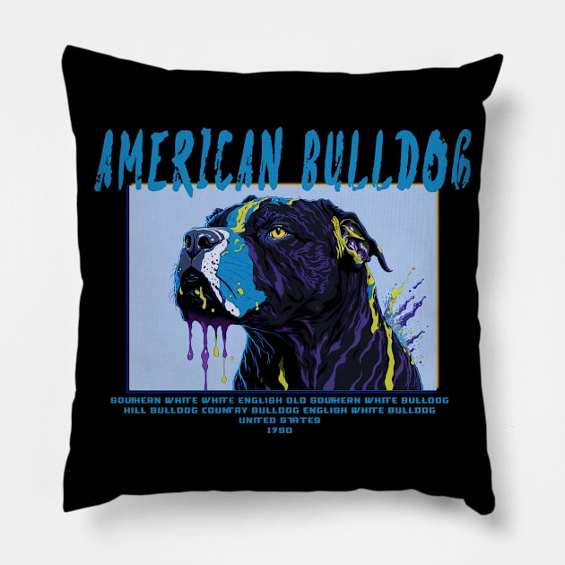 American Bulldog Pillow by 