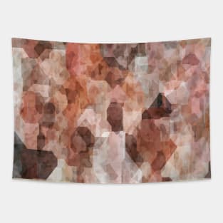 Rustic Shades of Browns Geometric Abstract Pattern Tapestry