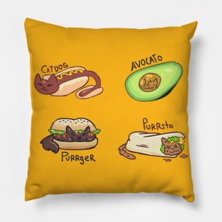 Cat Food Puns Pillow