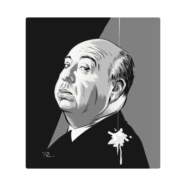 Alfred Hitchcock - An illustration by Paul Cemmick by PLAYDIGITAL2020