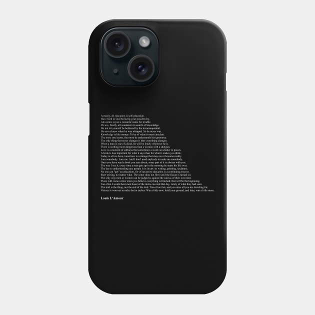 Louis L'Amour Quotes Phone Case by qqqueiru