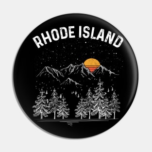 Vintage Retro Rhode Island State Pin