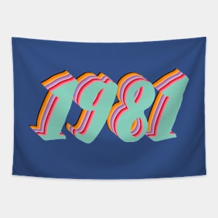 1981 Birthday Gift T-Shirt Tapestry