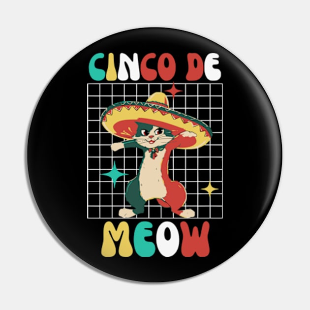 Cinco de Meow Cute Cinco De Mayo Cat Sombrero Pin by Shopinno Shirts