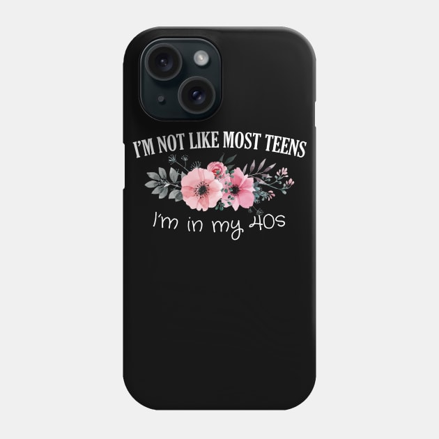 Not Like Most Teens Floral Phone Case by giovanniiiii