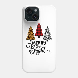 Merry And Bright Patterned Christmas Tree Phone Case