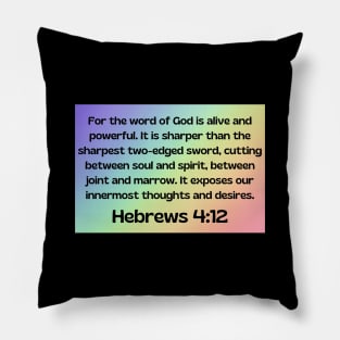 Bible Verse Hebrews 4:12 Pillow