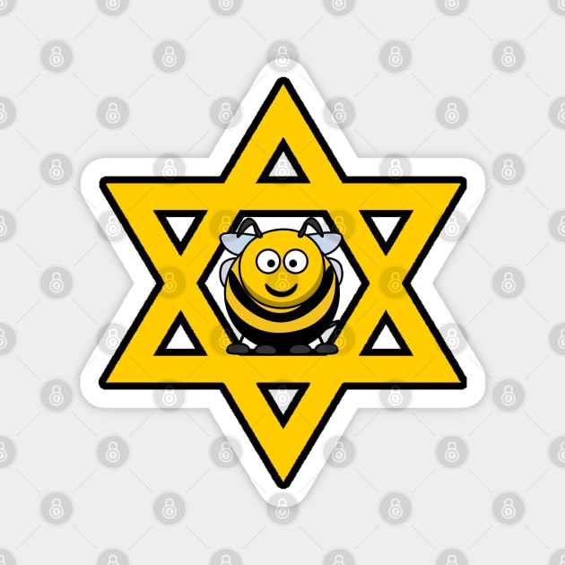 Star of David with a Honey Bee Magnet by HolidayBug