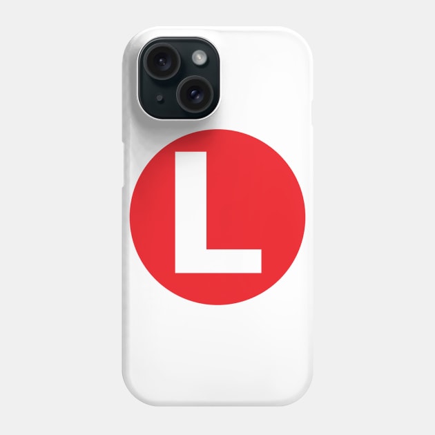 Letter L Big Red Dot Letters & Numbers Phone Case by skycloudpics