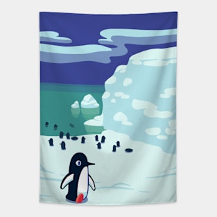 Penguins on Ice Tapestry
