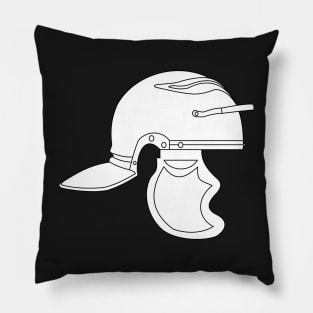 White Imperial Roman Helmet (Galea) Pillow