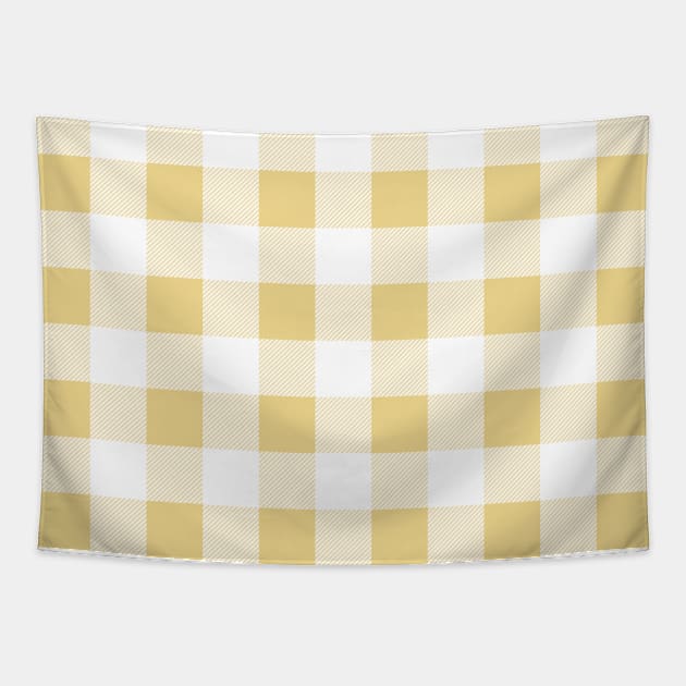 Northeastern farmer pattern light yellow Tapestry by Elysium Studio