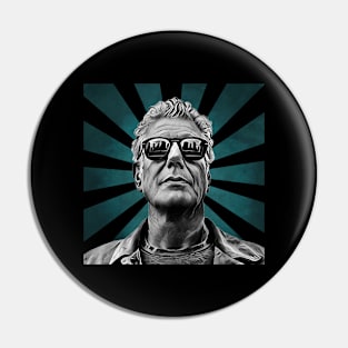 Anthony Bourdain II Retro Pixel II 70s Pin