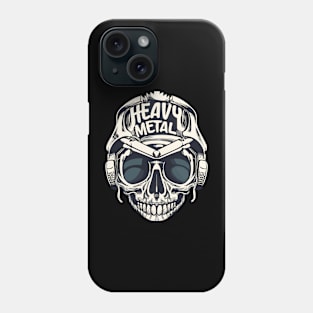 Heavy Metal Skull Headphones Phone Case