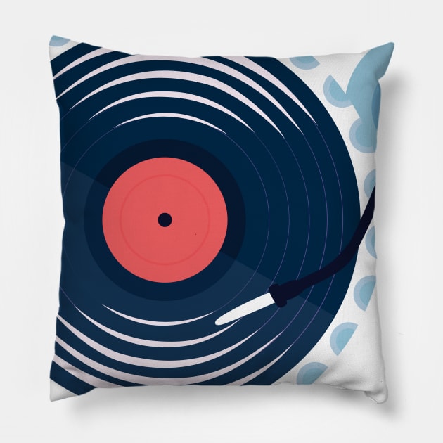 Retro Vinyl DJ Pillow by Acid_rain