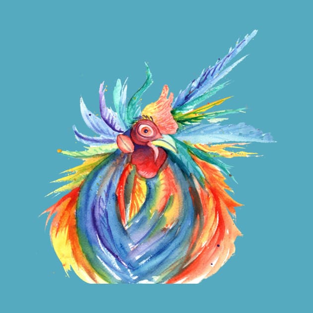 Crazy Kauai Rooster by KauaiArtist