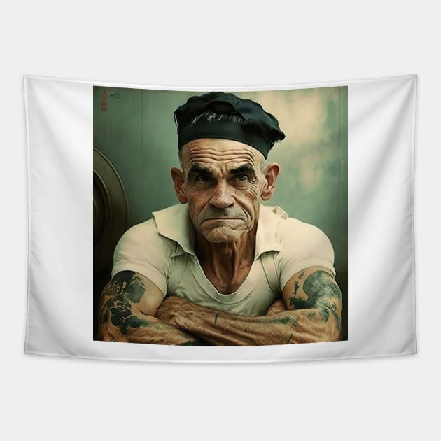 POPEYE THE SAILOR Tapestry by Kekepao Designs