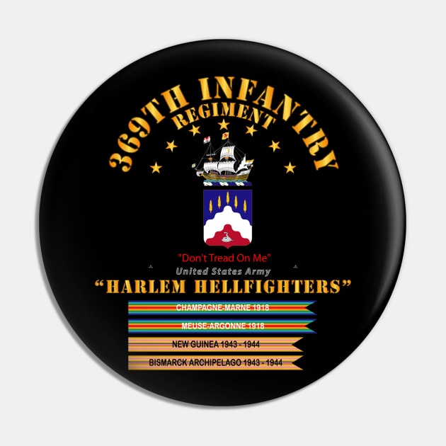 369th Infantry Regiment - Harlem Hellfighters w Streamers Pin by twix123844