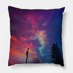 Sunset over the nature Pillow