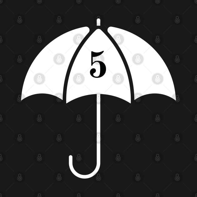 Number 5 Five Umbrella Academy inverted by Grove Designs