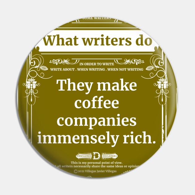 Writers and coffee Pin by vjvgraphiks