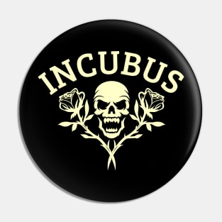 Incubus Flower skull Pin