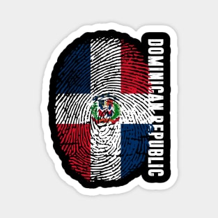 Dominican republic Flag Fingerprint My Story DNA Domrep Magnet