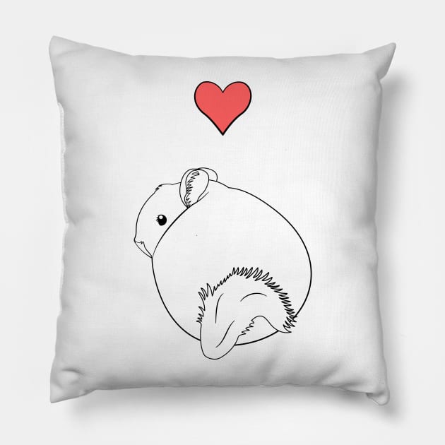 Love Chinchilla Pillow by LulululuPainting