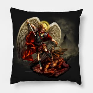 Saint Michael Archangel against the Devil Pillow