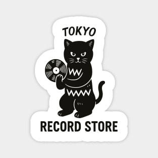 Tokyo Record Store Cat CD V1 – Japanese Vaporwave Aesthetic Retro Music Art Magnet
