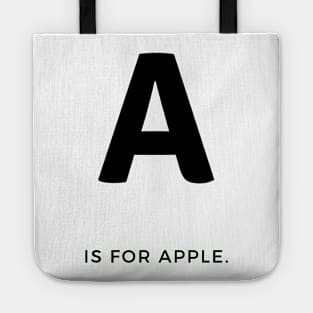 A is for apple. Tote