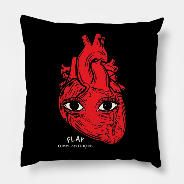 CDG FLAY Heart logo Pillow by leynard99