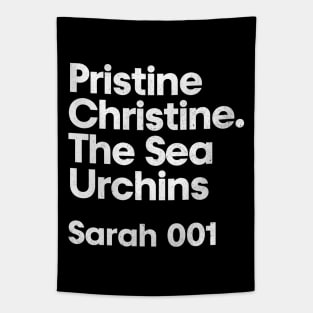 Sarah 001 - Pristine Christine - Minimalist Fan Design Tapestry