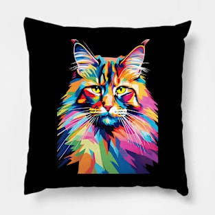 Maine Coon Pop Art Pillow