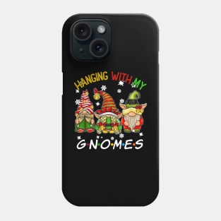 Funny Christmas Gnome Hanging With My Gnomies Family Pajamas Phone Case