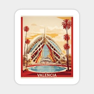 City of Arts and Sciences Valencia Spain Travel Tourism Retro Vintage Magnet