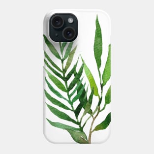 Branches of watercolor composotion Phone Case