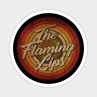 arjunthemaniac, circle retro faded The Flaming Lips Magnet