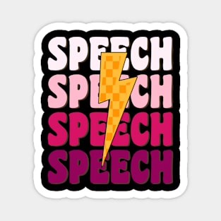 Speech Therapy Rainbow Speech Language Pathologist Therapist Magnet