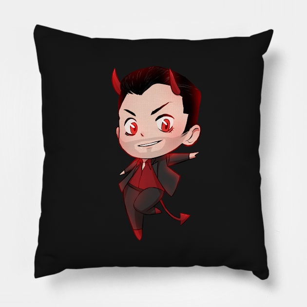 Chibi Lucifer Pillow by queenseptienna