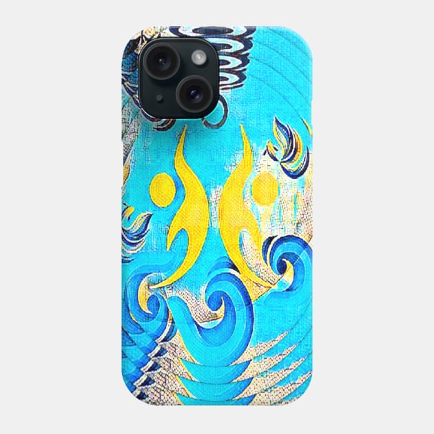 Free dive ocean abstract Phone Case by SilverPixieArt